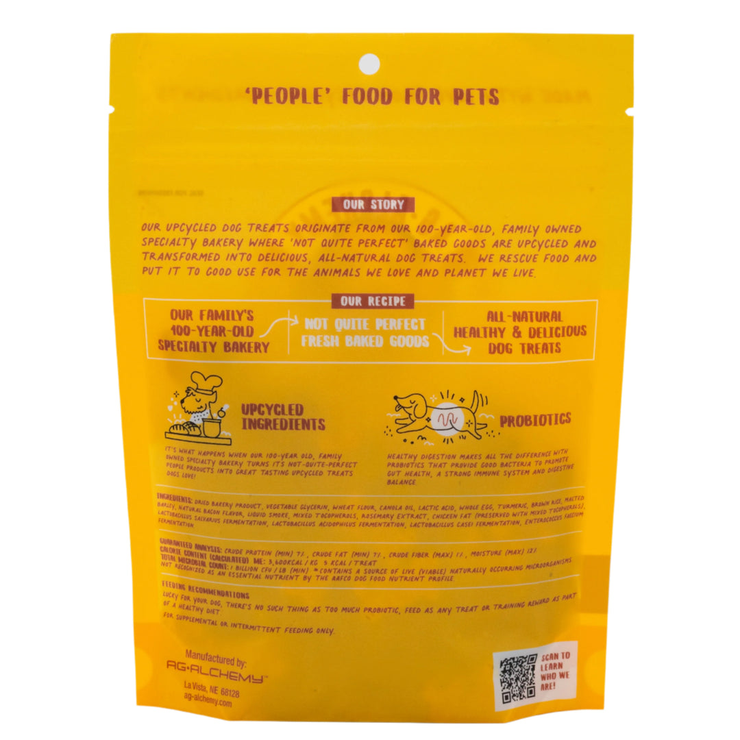 Yellow package with text and graphics on a white background
