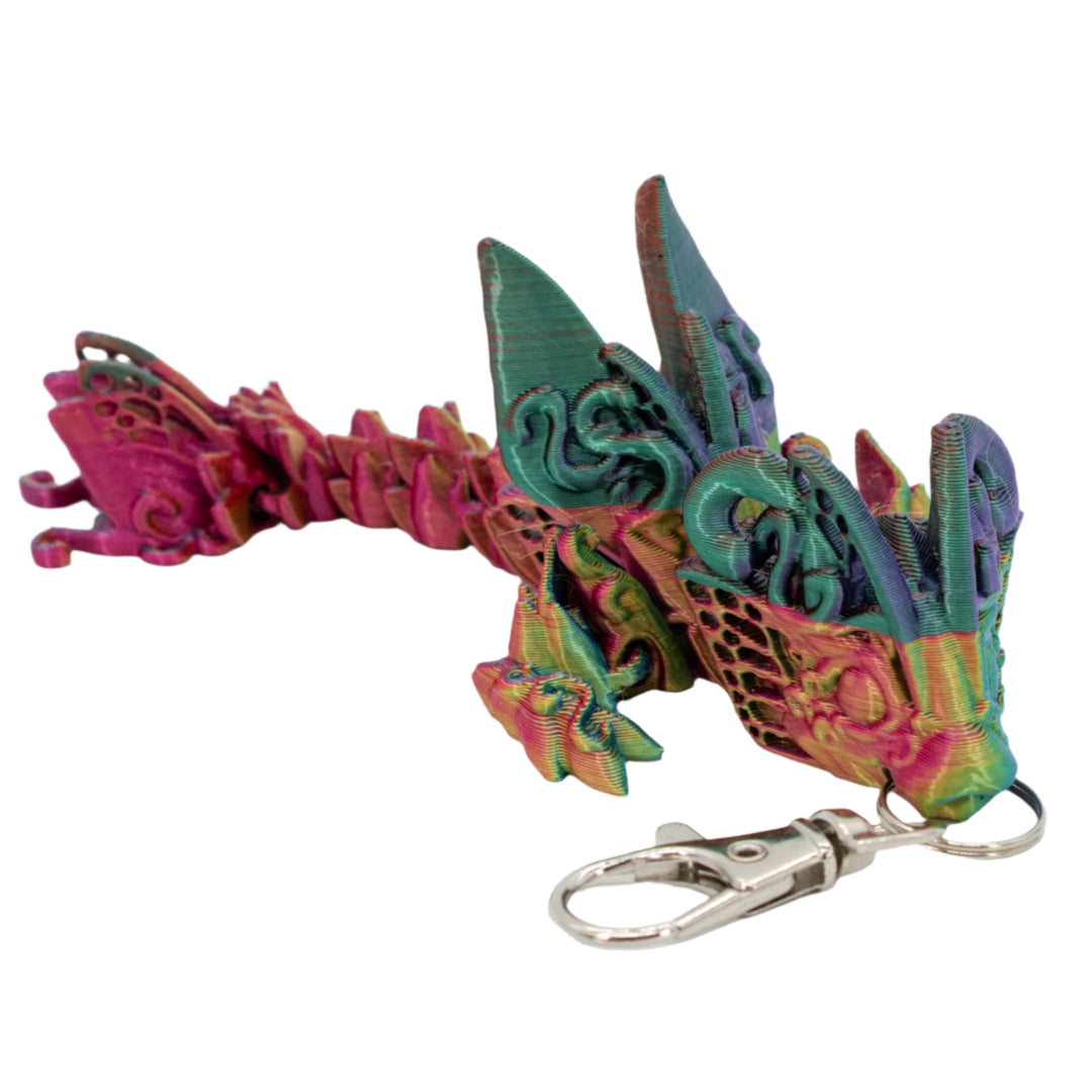 3D Printed Dragon Figurine Keychain | Multiple Colors | Black Sheep Productions LLC