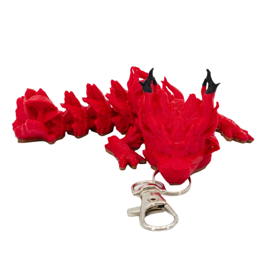 3D Printed Dragon Figurine Keychain | Multiple Colors | Black Sheep Productions LLC
