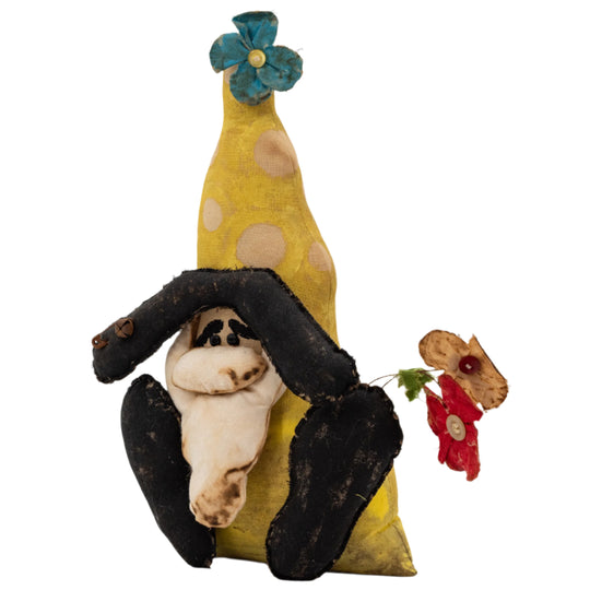 Rustic Sitting Gnome | 11" x 9" | The Painted Attic