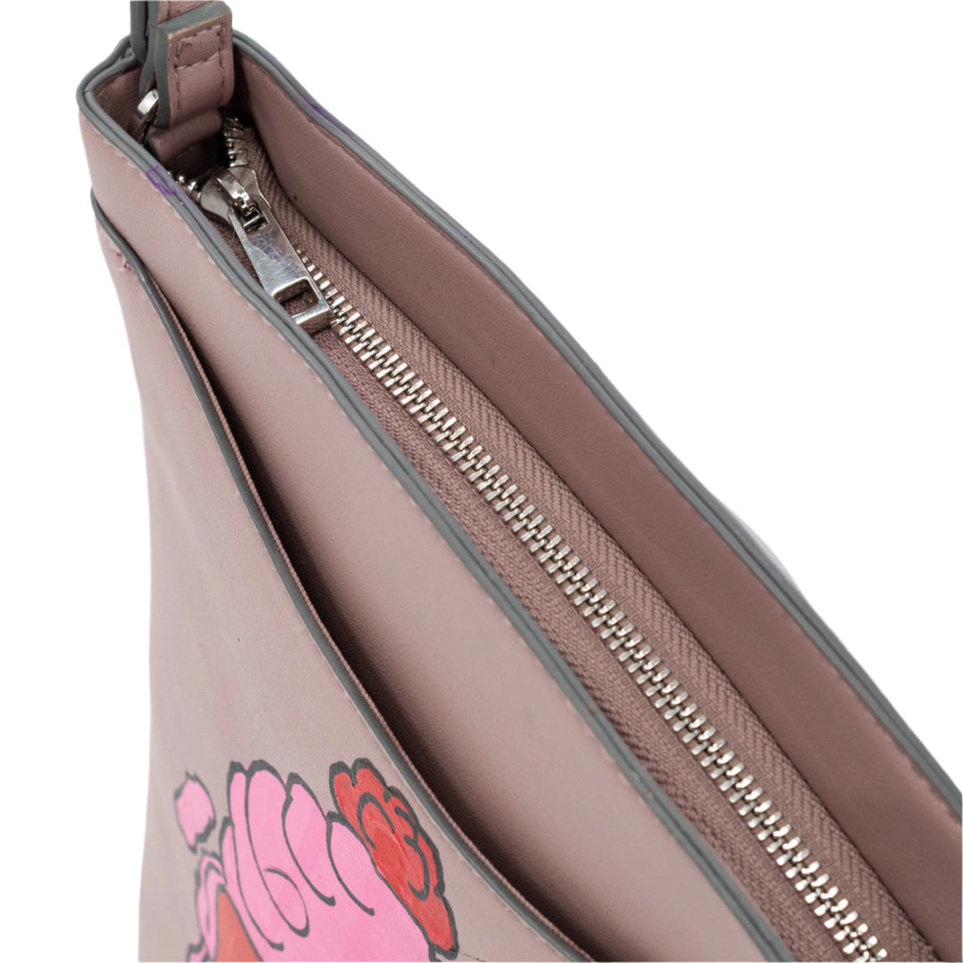 Hand-Painted Coffee & Ice Cream Repurposed Purse | 12" x 3" x 9" | The Painted Attic