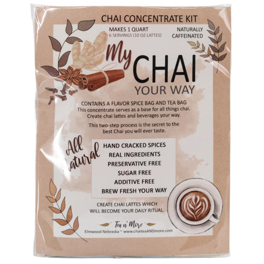 DIY Chai Tea Kit | Chai Concentrate Kit | 6 Servings | Tea n More