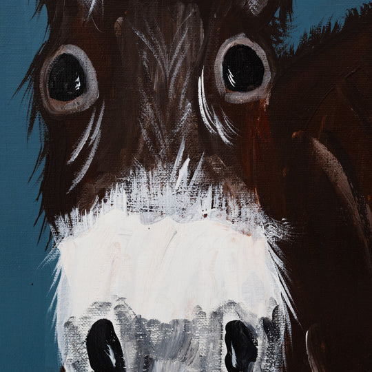 Delbert the Donkey Canvas Painting | 10" x 20" | The Painted Attic