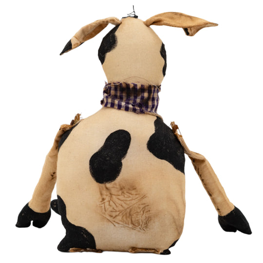 Rustic Sitting Cow | 14" x 6" | The Painted Attic