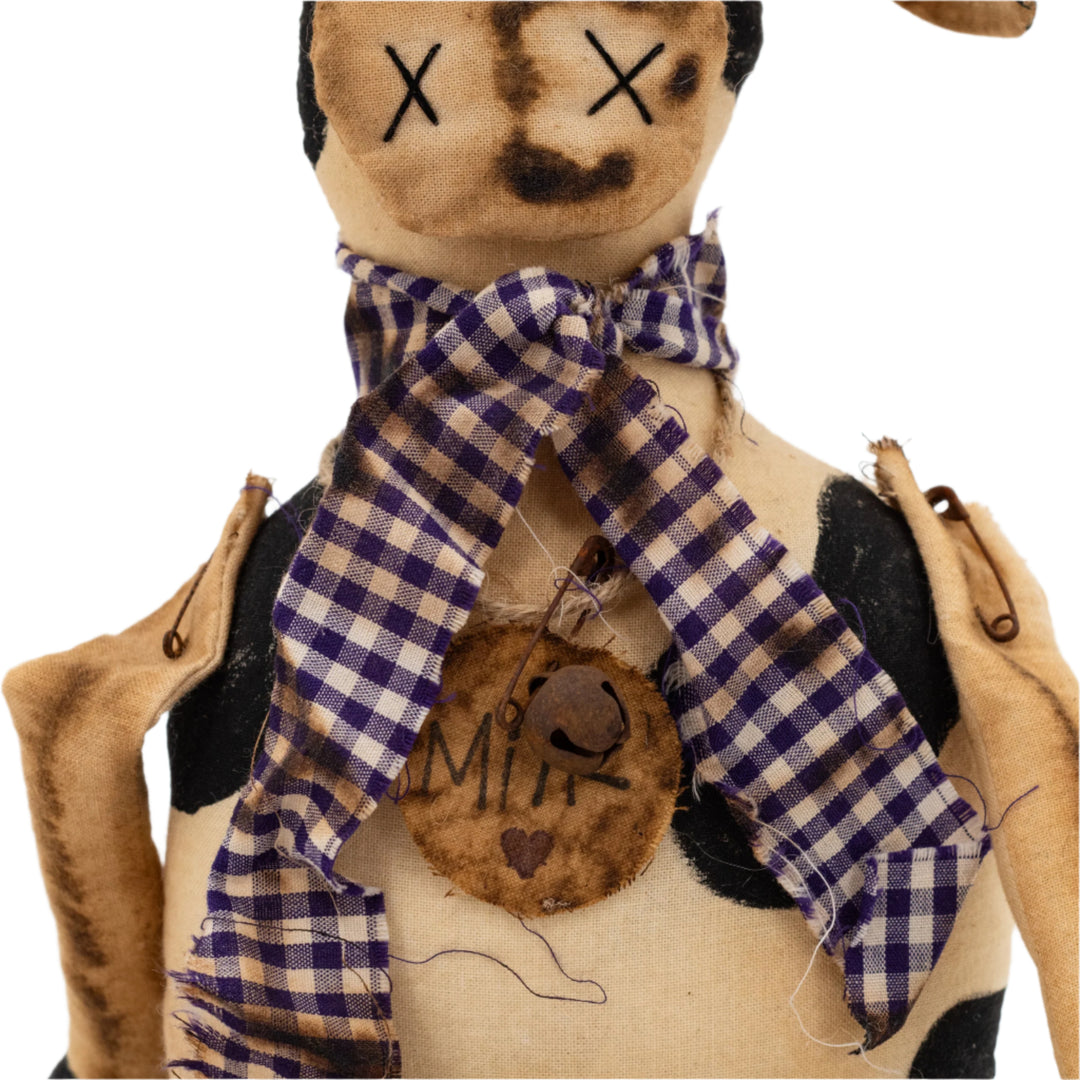 Rustic Sitting Cow | 14" x 6" | The Painted Attic