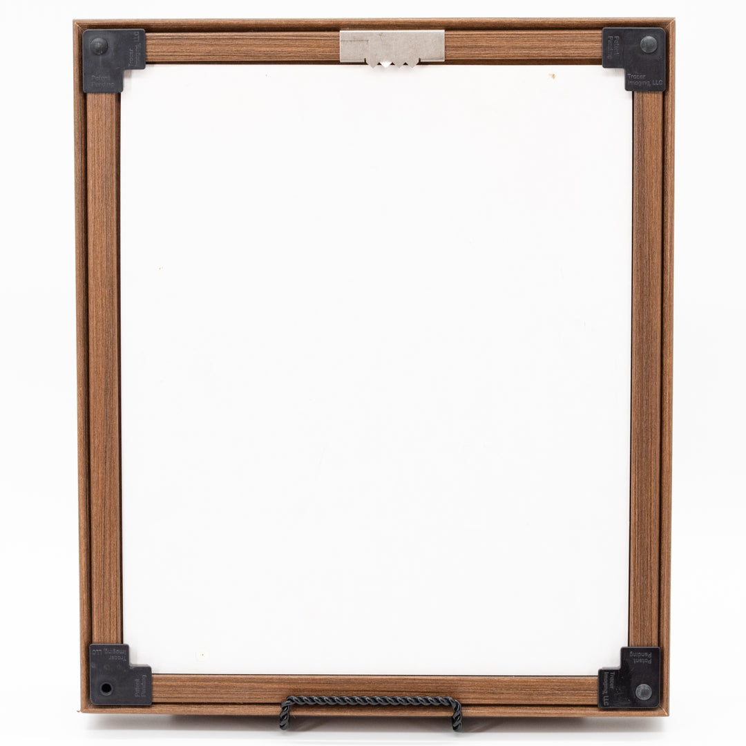 Wooden Frame With Stone Lighthouse Photo | 13.5" x 11.5" | Journey West Photographer