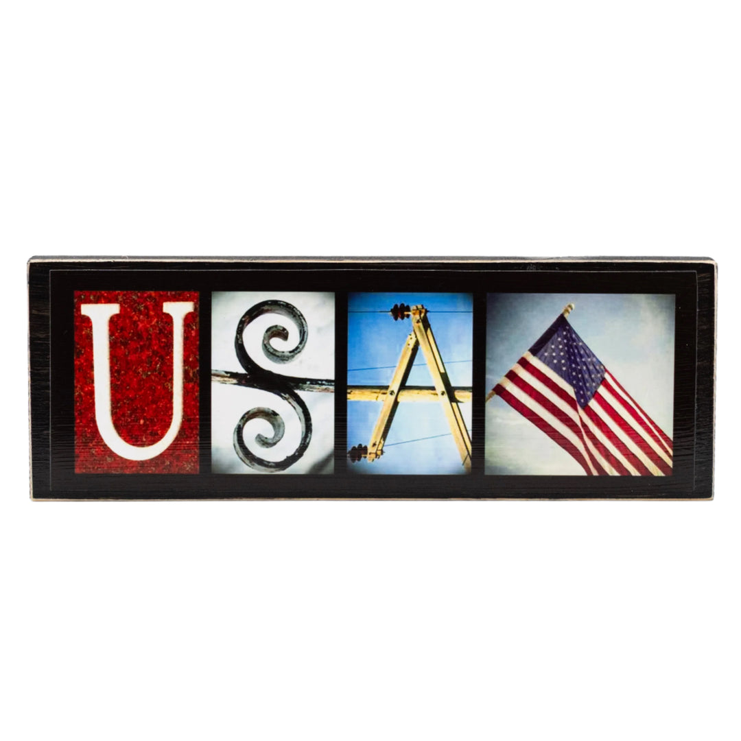 USA Word Block | Multiple Sizes | Letters of Love Designs