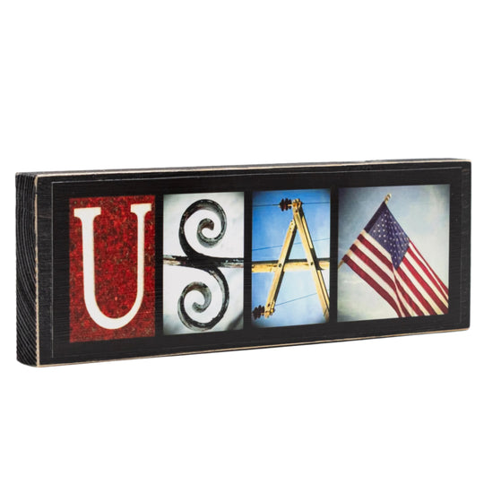 USA Word Block | Multiple Sizes | Letters of Love Designs