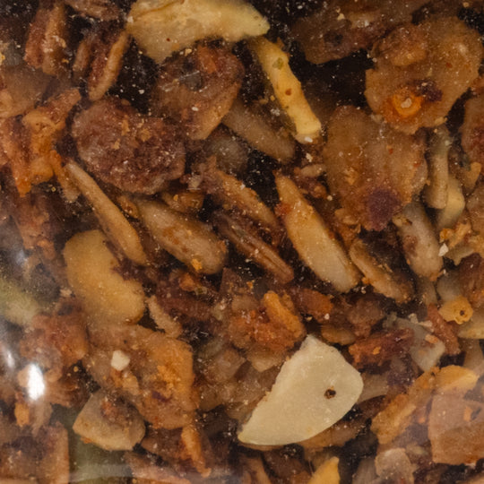 Close-up of a mixture of granola