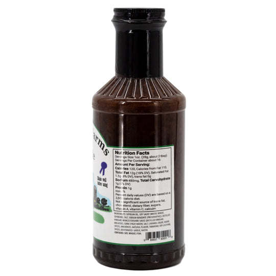 Bottle with a nutrition facts label on a white background