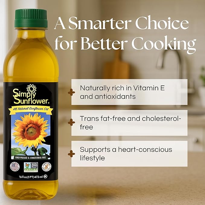 Sunflower Oil | 32 oz | Non GMO, Gluten & Nut Free, Vegan | Simply Sunflower