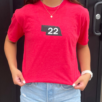 Nebraska Volleyball Lindsay Krause T-shirt | Game Day Red | Volleyball #22 | Multiple Size Options