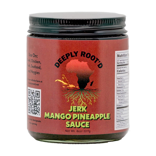 Jerk Mango Pineapple Sauce | Tropical Explosion | For Grilling, Dipping & Marinating | Made in Lincoln, NE | Deeply Root'd