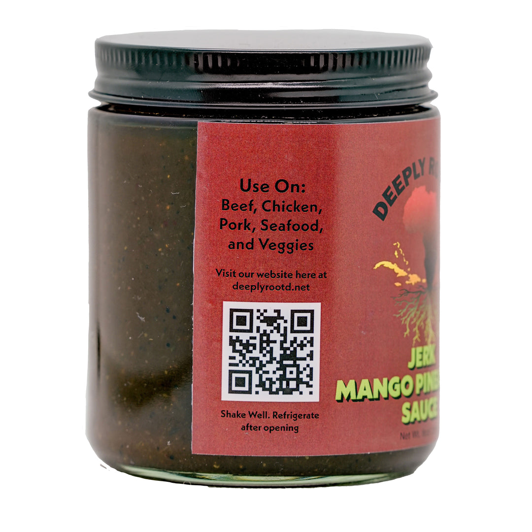 Jerk Mango Pineapple Sauce | Tropical Explosion | For Grilling, Dipping & Marinating | Made in Lincoln, NE | Deeply Root'd