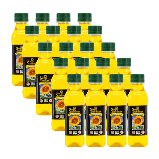 Sunflower Oil | Pack of 20 | 8 oz | Non GMO, Gluten & Nut Free, Vegan | Simply Sunflower