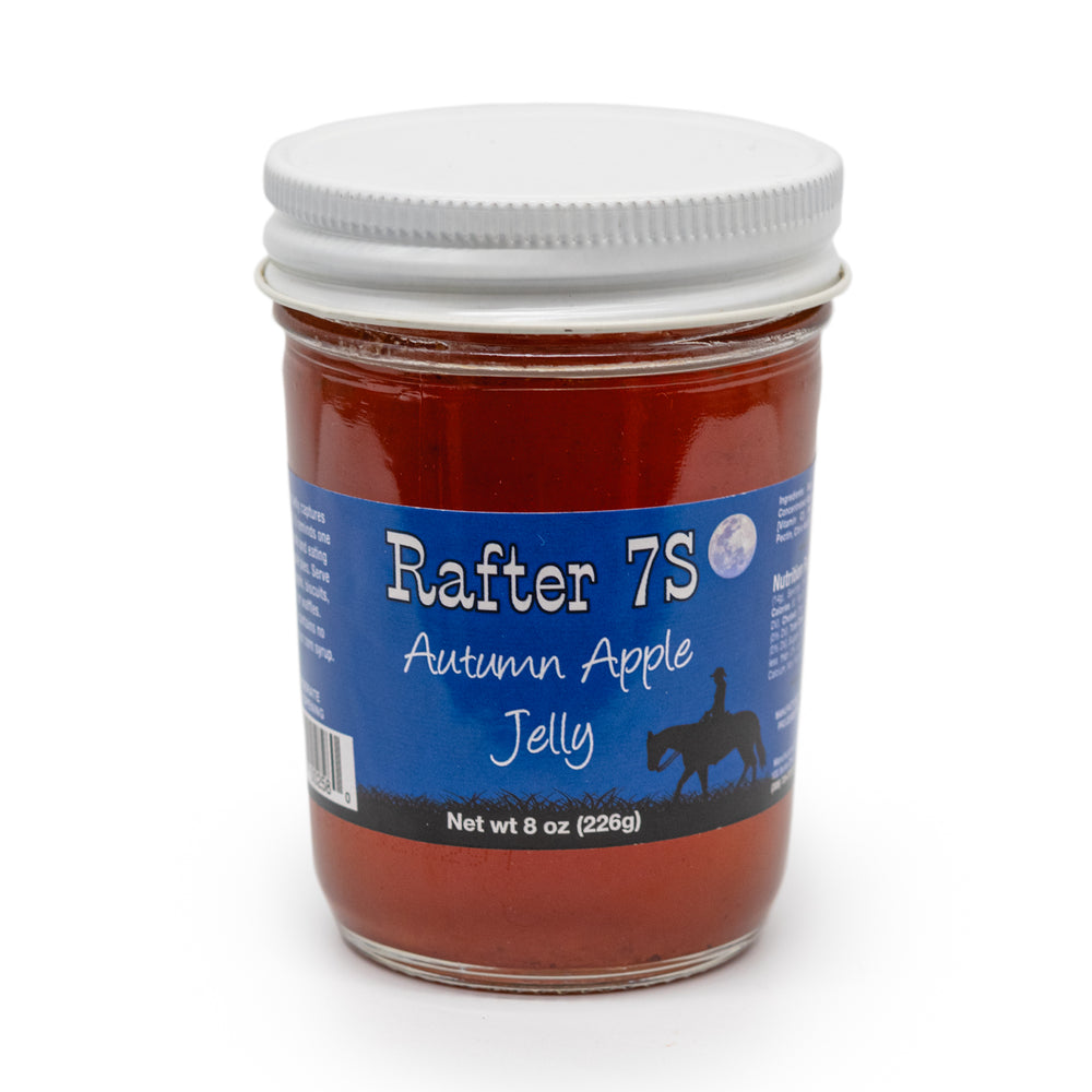 Autumn Apple Jelly | 8 oz. Jar | 3 Pack | Apple & Cinnamon Melody | Fresh Flavor | Made in Paxton, NE | Rafter 7S