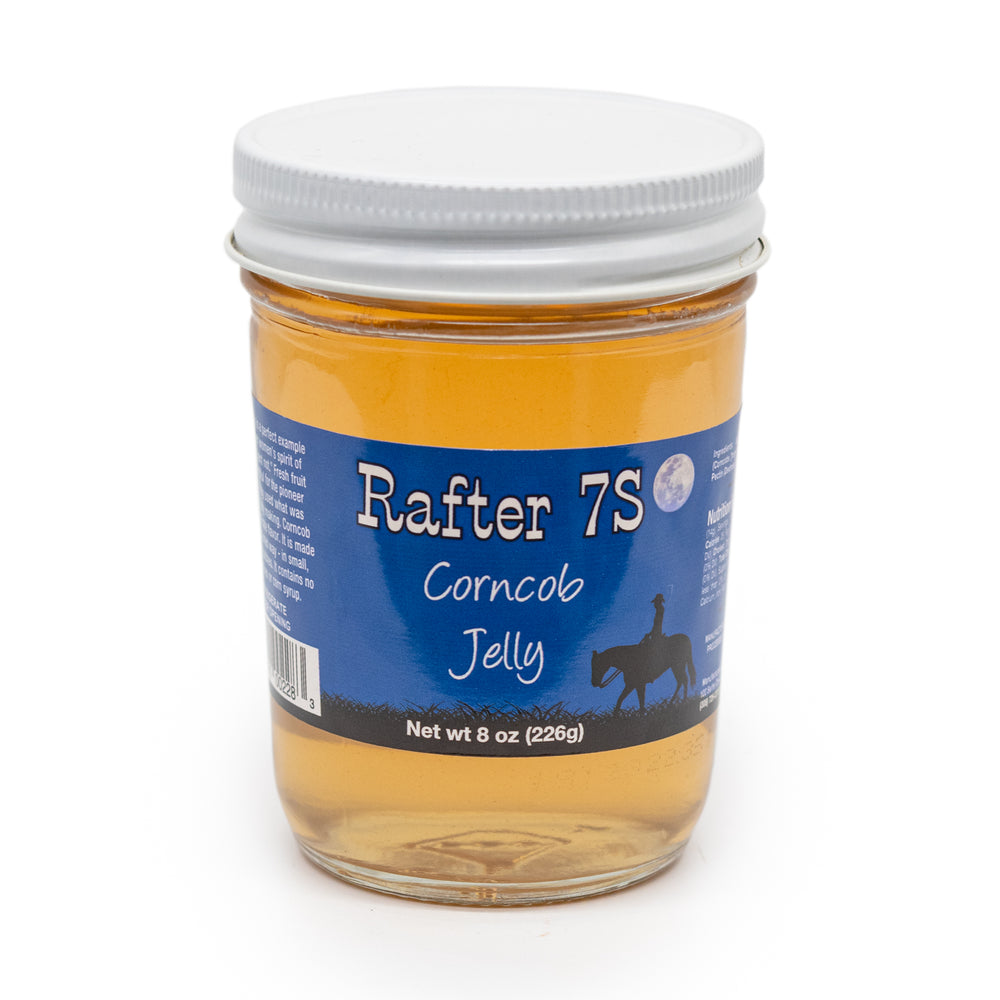 Corncob Jelly | 8 oz. | 3 Pack | Classic Corn Spread | Spreadable Jelly | No Preservatives | Made in Paxton, NE | Rafter 7S