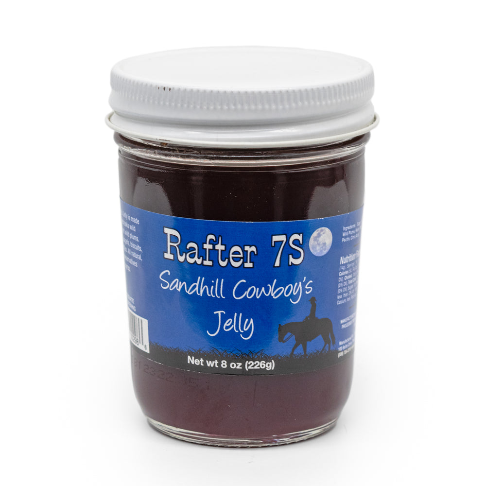 Sandhill Cowboy's Jelly | 8 oz. Jar | 3 Pack | Plum & Chokecherry Blend | Fresh Fruit | Made in Paxton, NE | Rafter 7S