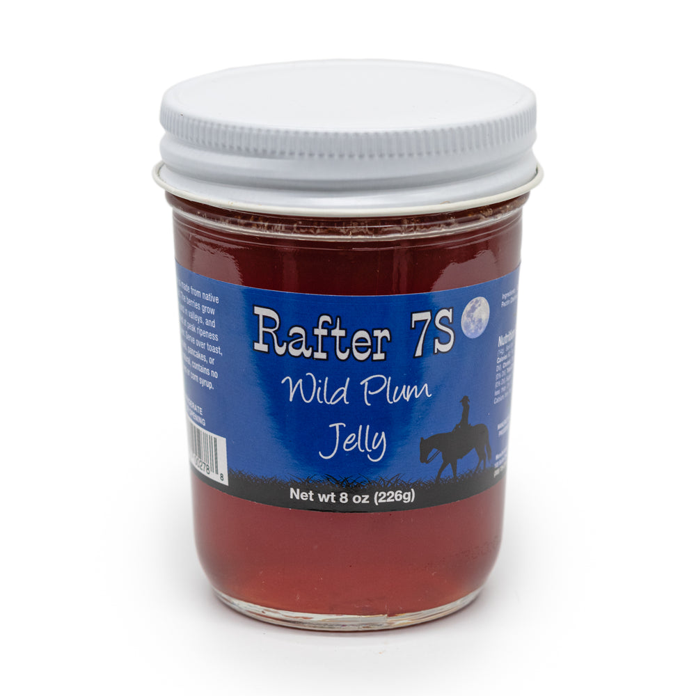 Wild Plum Jelly | 8 oz. | 3 Pack | Fresh Plum Flavor | Sweet & Tangy Fresh Fruit Spread | Made in Paxton, NE | Rafter 7S