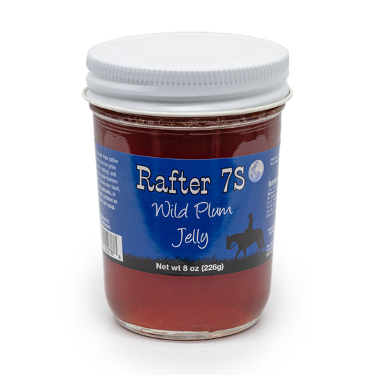 Wild Plum Jelly | 8 oz. | Mild Tartness | Hand-Picked Plum Blend | Spreadable Fruit Spread | Made in Paxton, NE | Rafter 7S