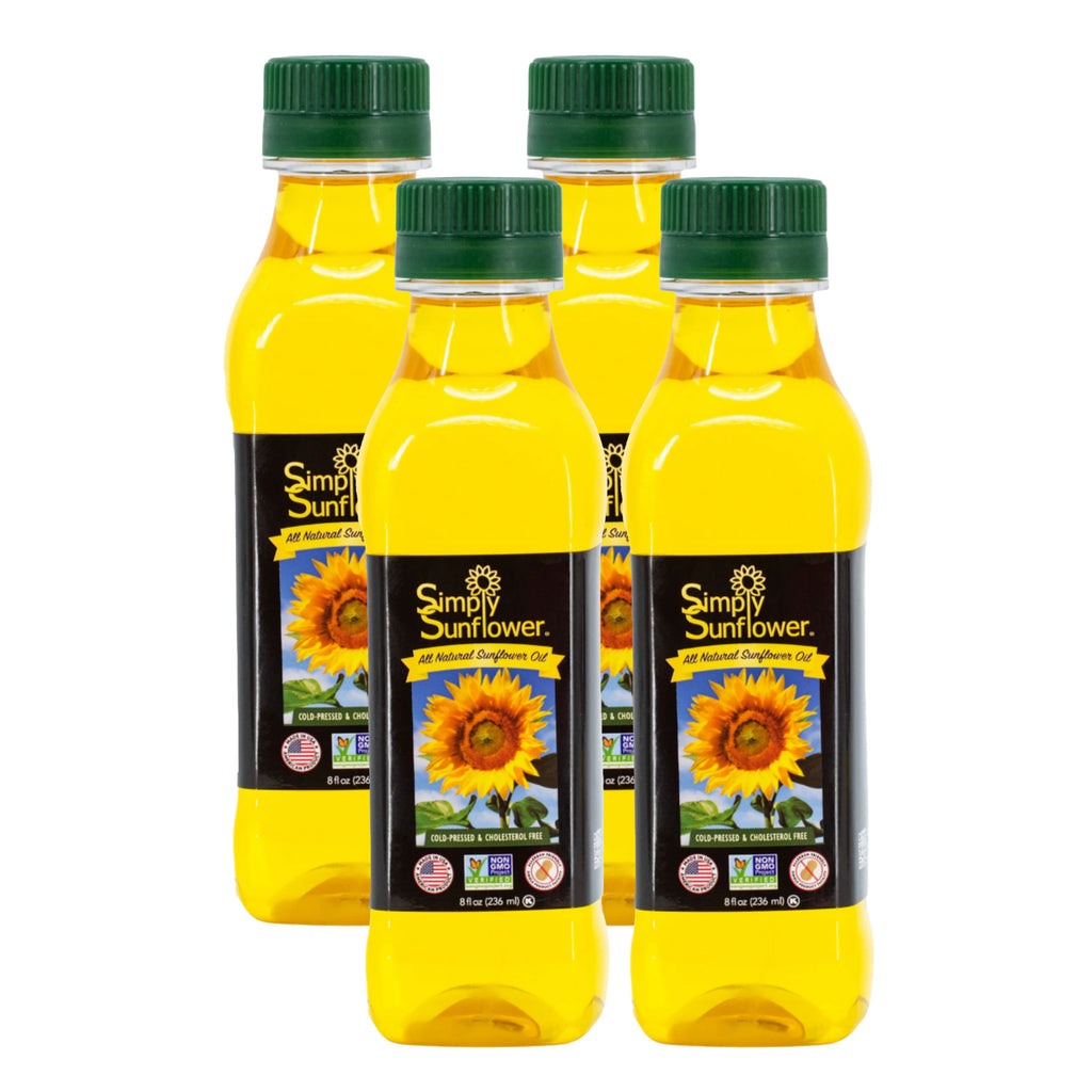 Sunflower Oil | Pack of 4 | 8 oz | Non GMO, Gluten & Nut Free