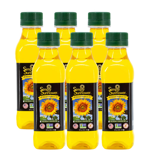 Sunflower Oil | Pack of 6 | 8 oz | Non GMO, Gluten & Nut Free, Vegan | Simply Sunflower