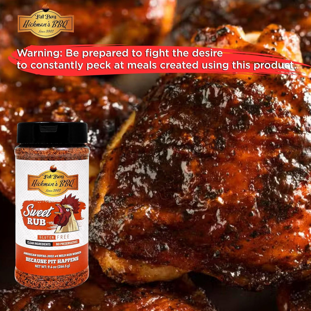 Sweet Natural Gluten Free BBQ Rub 9.4 oz | Gluten Free | Hickman's Fat Boy BBQ