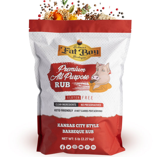 Premium All Purpose Natural BBQ Rub 5 lb | Gluten Free | Hickman's Fat Boy BBQ