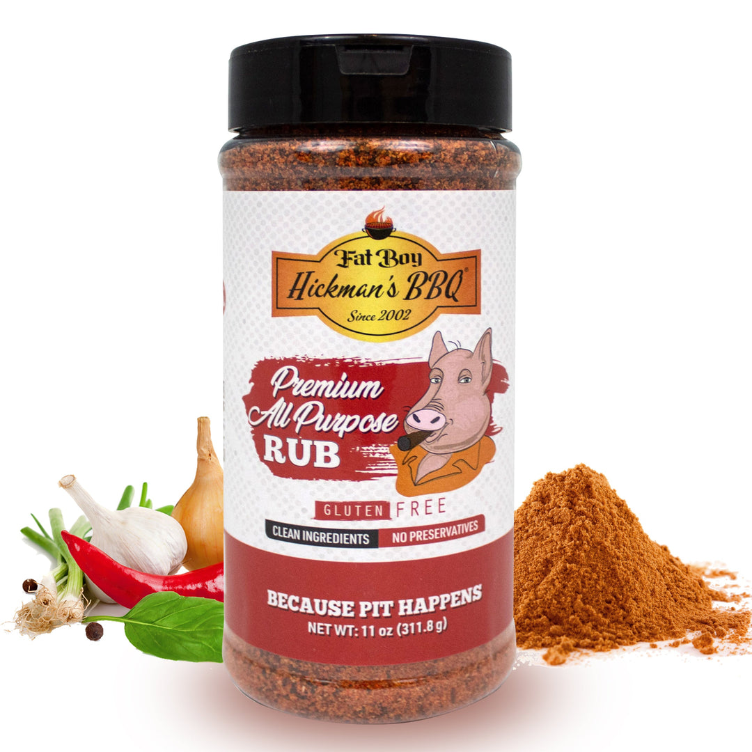 Premium All Purpose Keto Friendly BBQ Rub 11 oz | Gluten Free | Hickman's Fat Boy BBQ