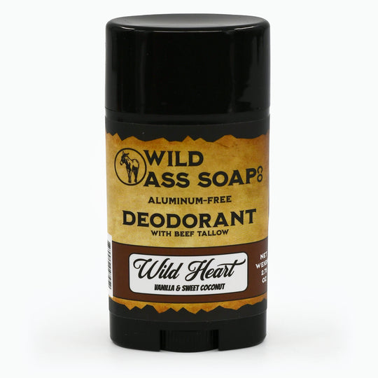 Aluminum-Free Wild Heart Beef Tallow Deodorant | 2.75 oz | Wild Ass Soap