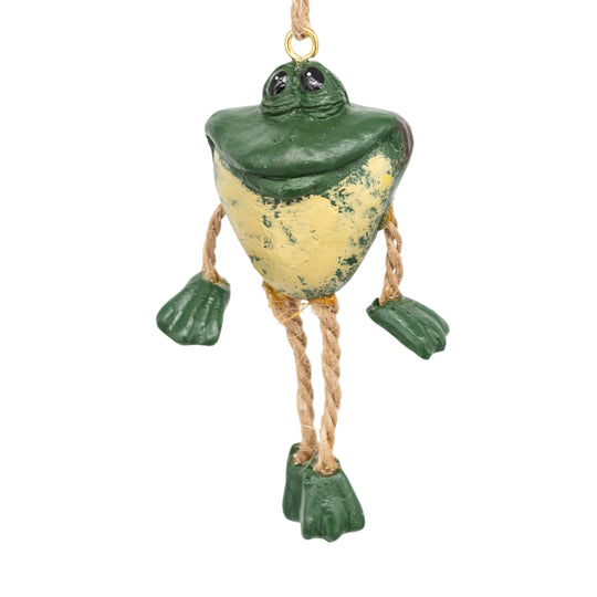 Frog Ornament | 3 Pack | Add A Friendly Friend To Your Christmas Tree | Mossy Green | Made in Lincoln, NE | Bert Anderson Collection