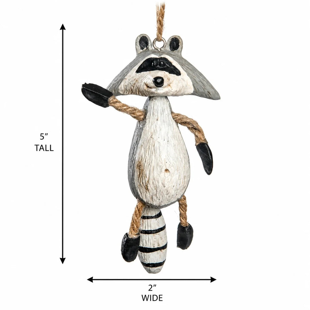 Raccoon Ornament with Measurements