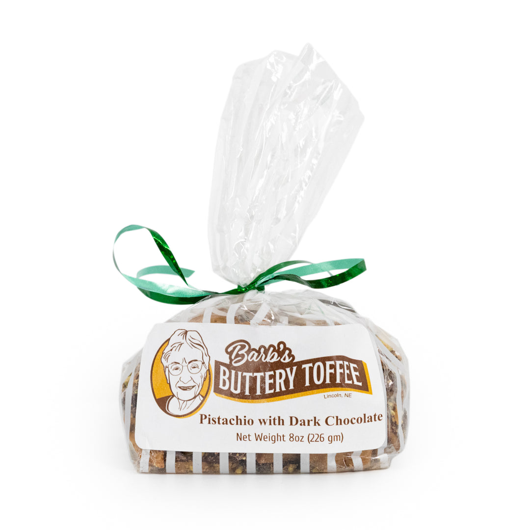 Homemade Toffee | Dark Chocolate | Barb's Buttery Toffee | Hand Made in Small Batches | Sweet ad Savory Toffee | Choose Your Nut Preference | 8 oz