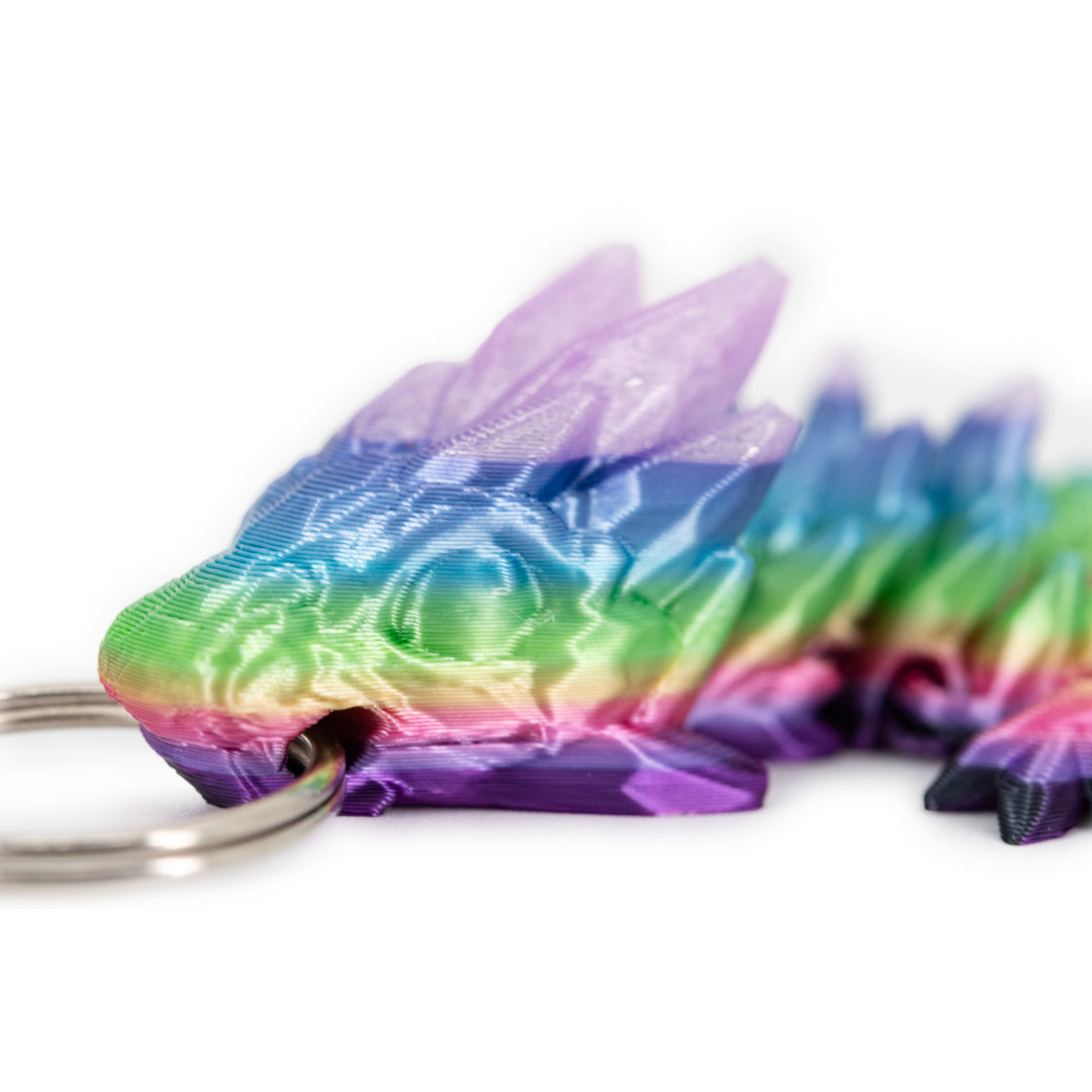 3D Printed Keychain | Dragon Figurine | Many Vibrant Colors | Backpack Bling | Made in Holdrege, NE | Black Sheep Productions LLC