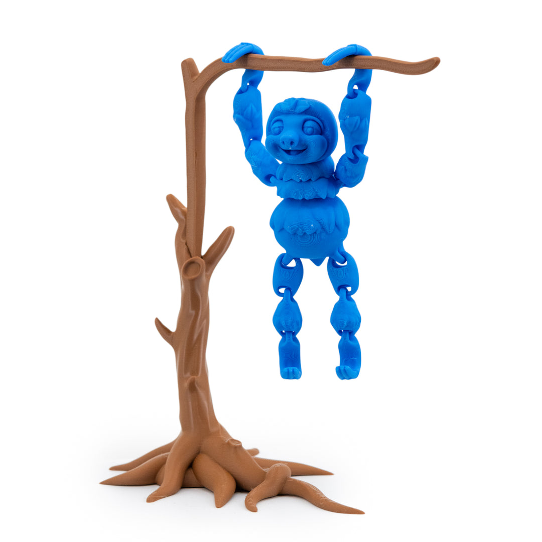 Blue 3D Printed Sloth