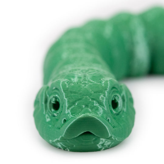 Green 3D Printed Hognose Snake