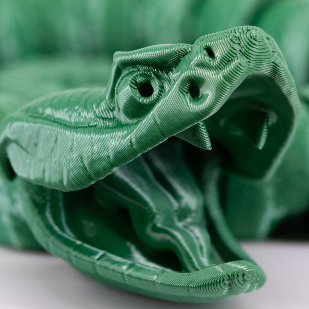 Green 3D Printed Rattlesnake