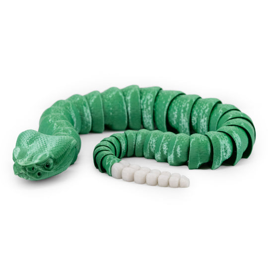 Green 3D Printed Rattlesnake