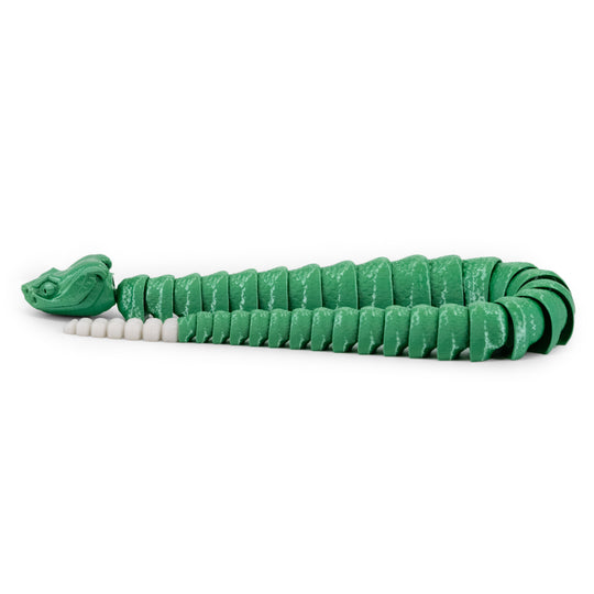 Green 3D Printed Rattlesnake