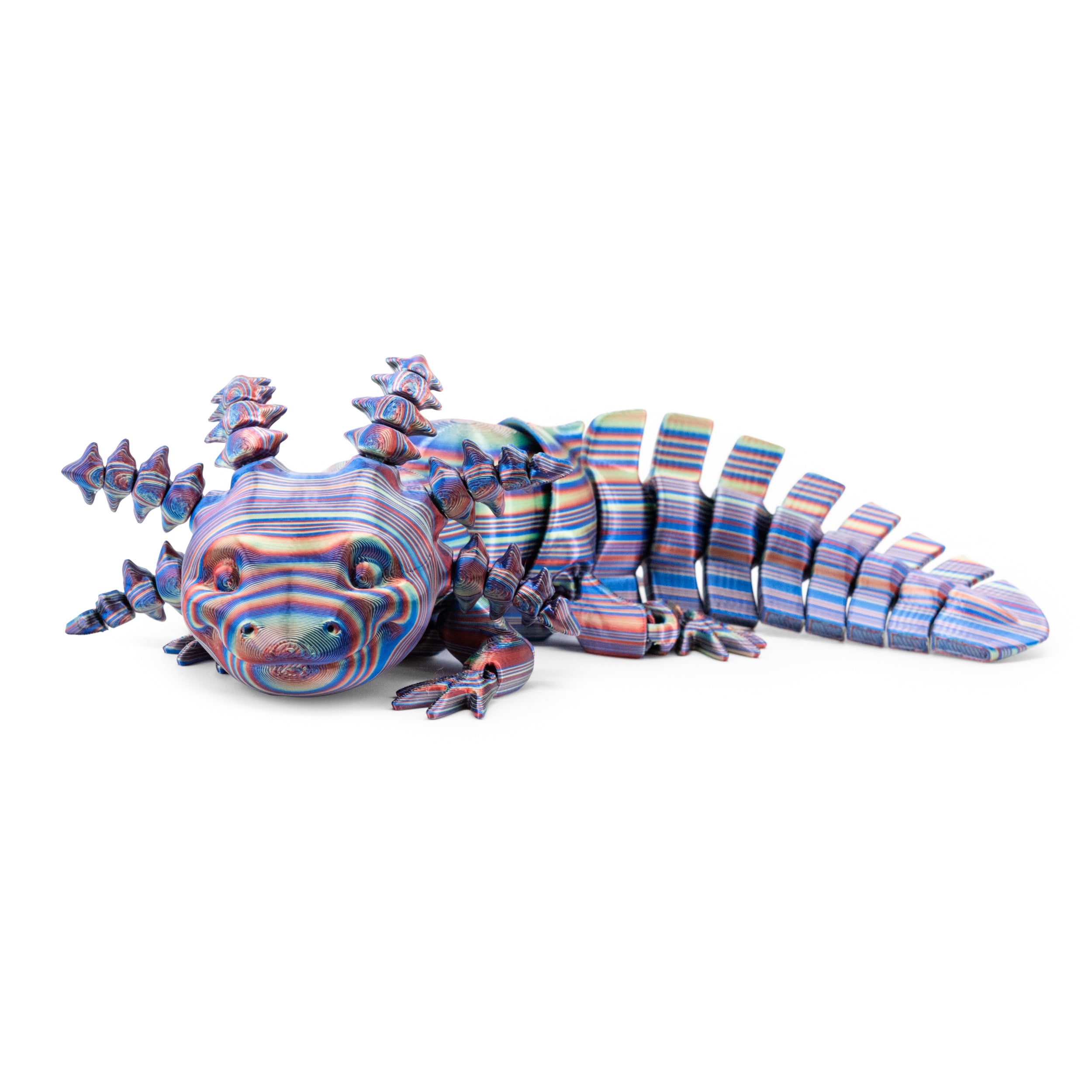 Rainbow Chrome Axolotl Figurine