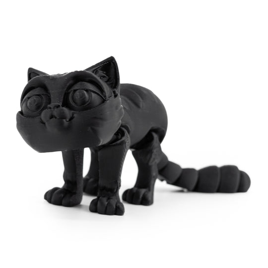 Black 3D Printed Kitten 