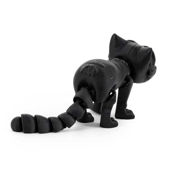 Black 3D Printed Kitten