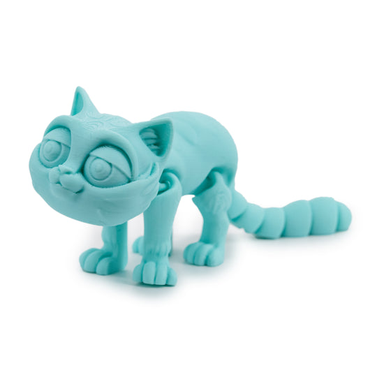 Teal 3D Printed Kitten 