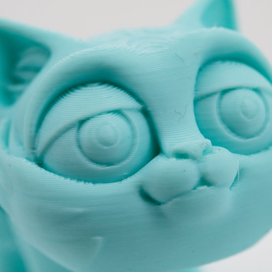 Teal 3D Printed Kitten