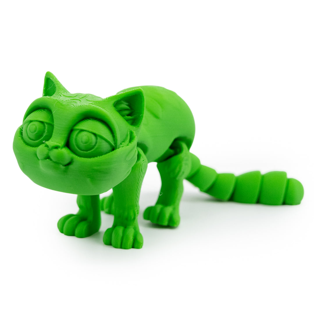 Green 3D Printed Kitten 