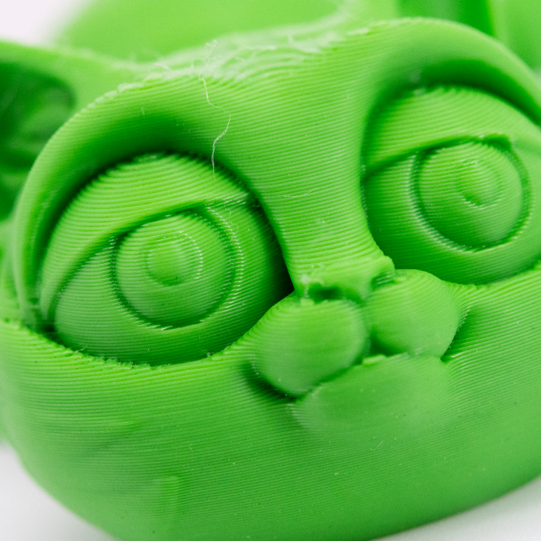 Green 3D Printed Kitten