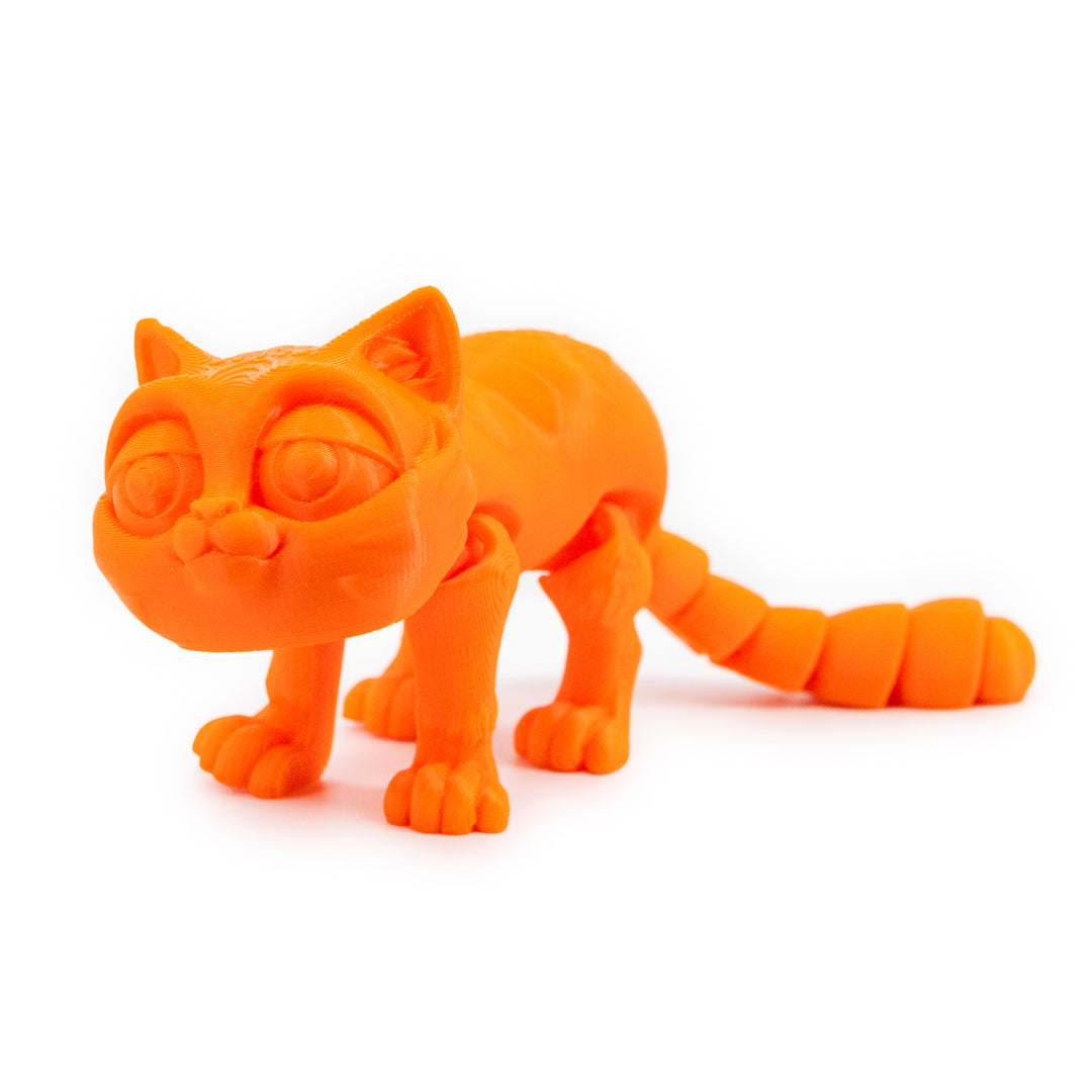 Orange 3D Printed Kitten 