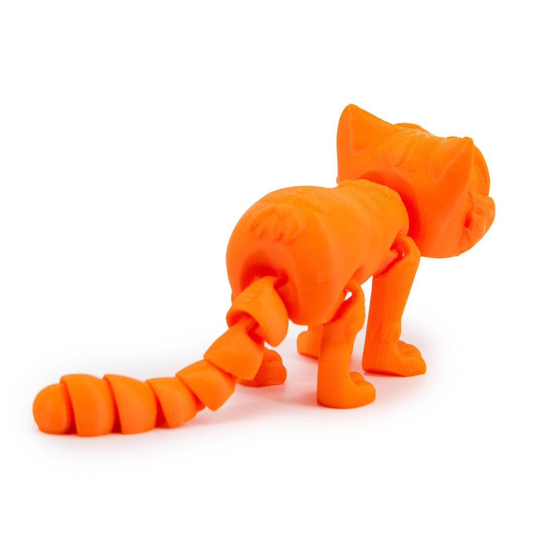 Orange 3D Printed Kitten 