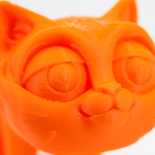 Orange 3D Printed Kitten 