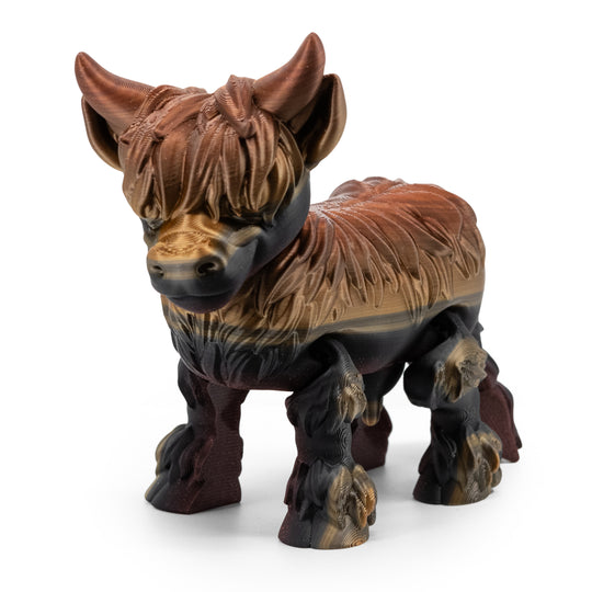 Brown 3D Printed Highland Cow